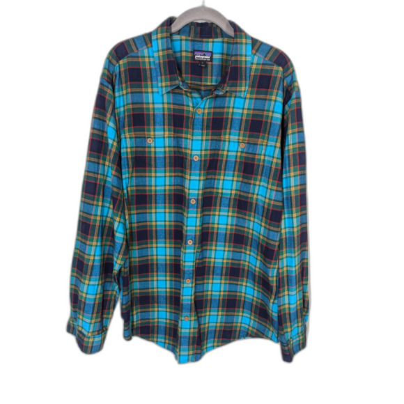 Patagonia Other - Patagonia Organic Pima Cotton Long Sleeve Plaid Shirt Men’s Size L Blue …